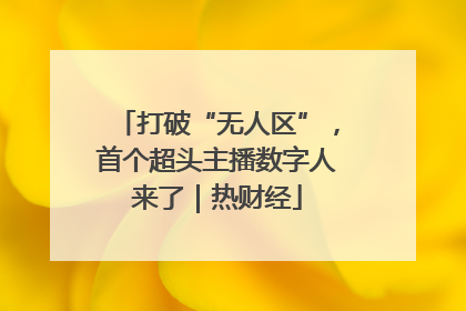 打破“无人区”，首个超头主播数字人来了｜热财经